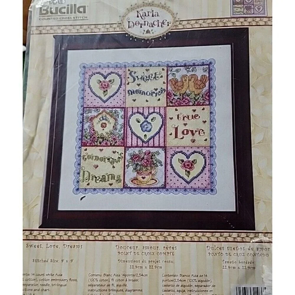 Plaid Bucilla Count Cross Stitch Karla Dornacher - Sweet, Love, Dreams